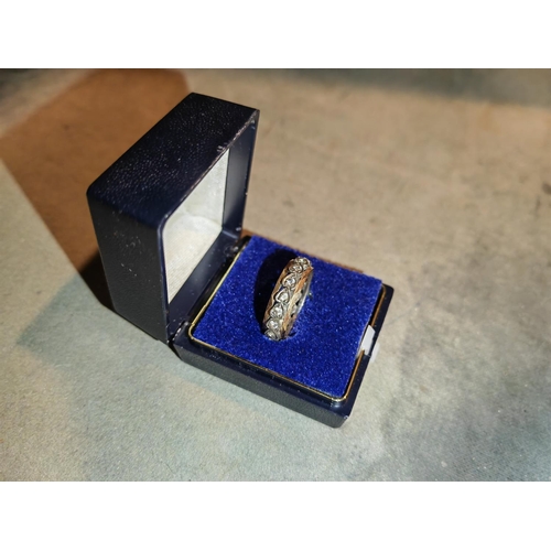 400 - 9Ct And Silver Eternity Ring Weights 3.8Gms