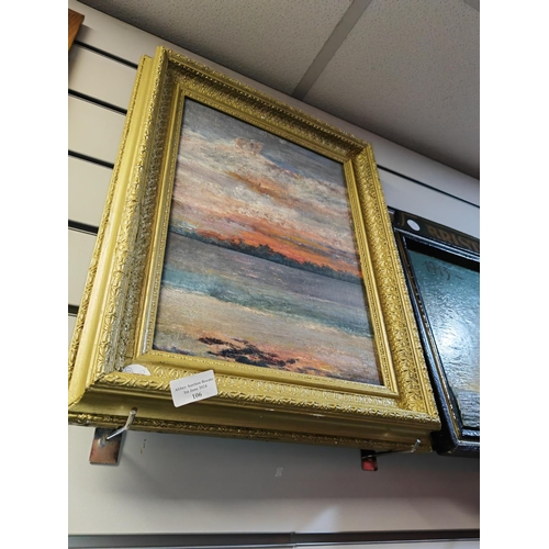 106 - Framed Seascape Oil Painting