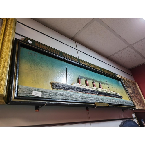 110 - Long Wooden Ship Plaque The Aquitania Rms The Cunard Line In Service From 1940 - 1950 Maiden Voyage ... 