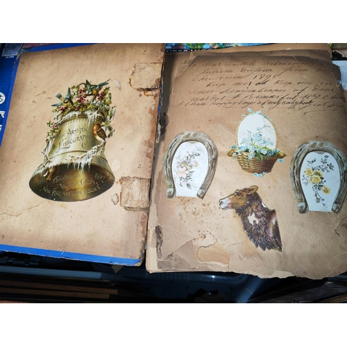 16 - Victorian Scrap Book In Poor Condition