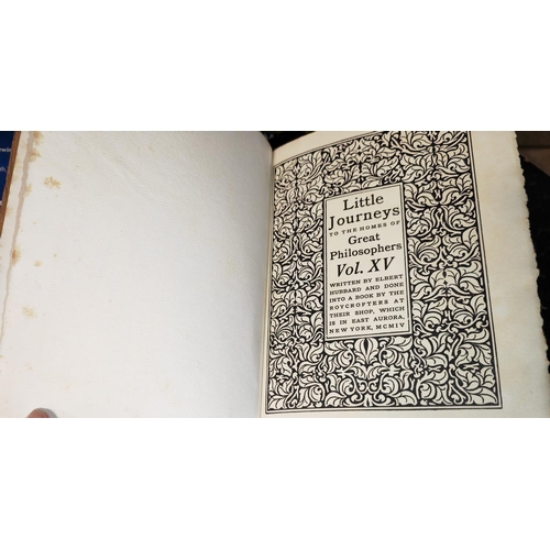 17 - Elbert Hubbard Little Journeys To The Homes Of Great Philosophers. 12 Volumes In 2 Books 1904 First ... 