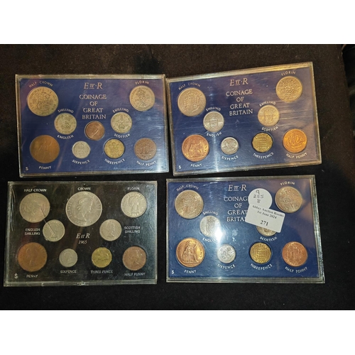 271 - 4 Uk Coins Sets