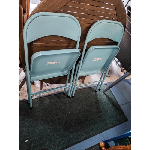 43 - 2 Fold Up Metal Chairs