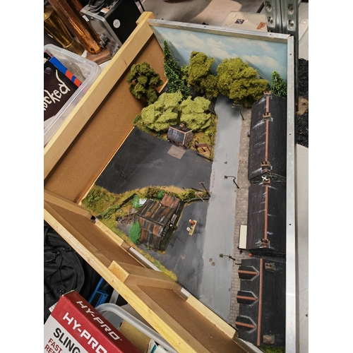 463 - Railway Town Diorama In Cabinet