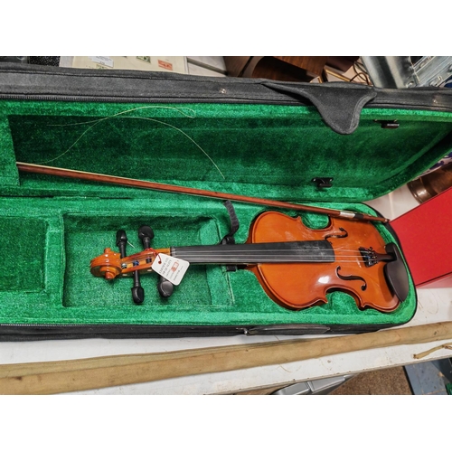 465 - Violin With Bow In Case