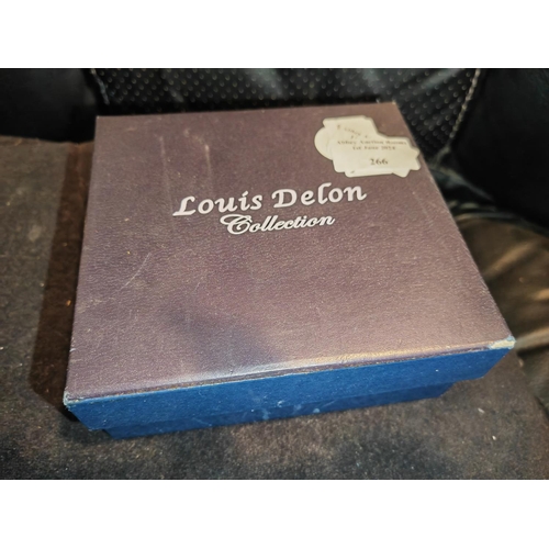 266 - Boxed Louis Delon Watch Torch And Pen Knife And Compass Set