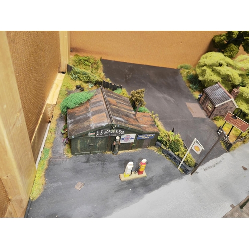 463 - Railway Town Diorama In Cabinet