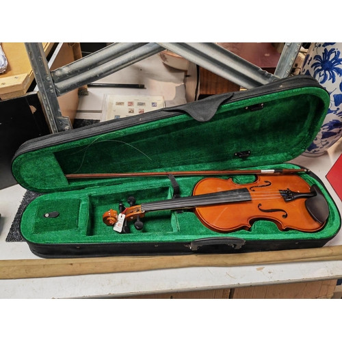 465 - Violin With Bow In Case