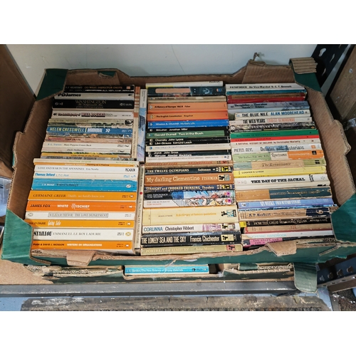 82 - 3 Boxes Of Vintage Paperback Books Including Penguin, Pelican, Puffin, Pan, Corgi & More