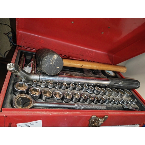 29 - Red Tool Box With Tools