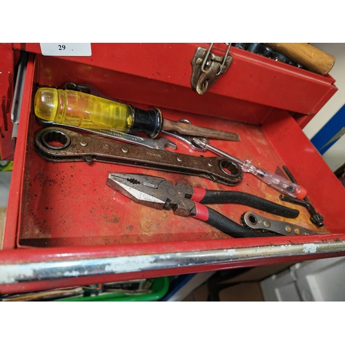 29 - Red Tool Box With Tools