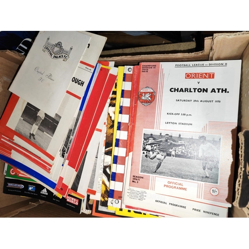 18 - Box Of Old Charlton Athletic Football Programmes