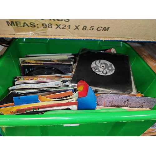 37 - Box Of Single Records