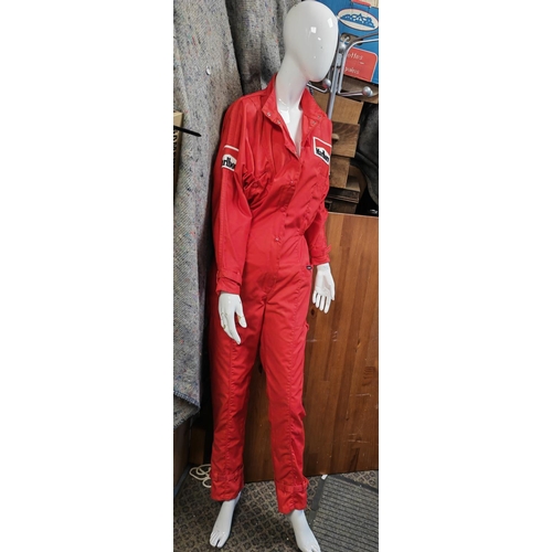 42 - 1980'S Marlboro Ladies Racing Overalls + Mannequin