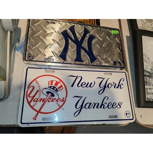 486 - 2 Unused Sealed New York Yankees Number Plates