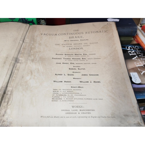 5 - The Vacuum Continuous Automatic Brake Book Dated 1885 Illustrated