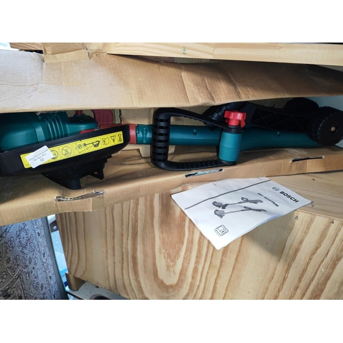 52 - Bosch 18V Bare Unit Strimmer No Battery Or Charger Unused In Worn Box Plus A Qualcast Strimmer Needs... 