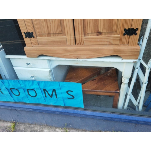 56 - Painted Pine Desk In Need Of T L C