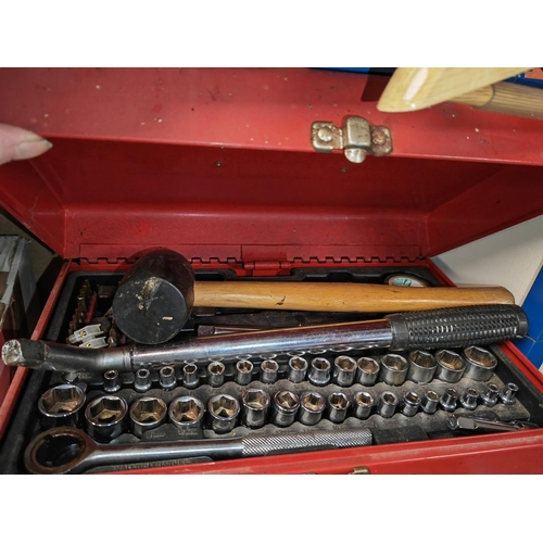 33 - Red Tool Box With Tools