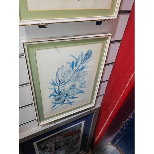 117 - 3 Small Framed Flower Prints