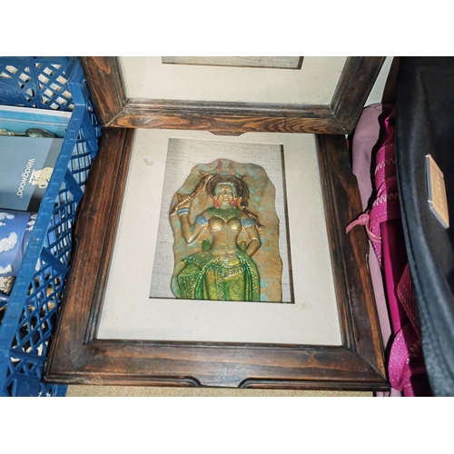 146 - 3 Framed Indian Dancer Diorama