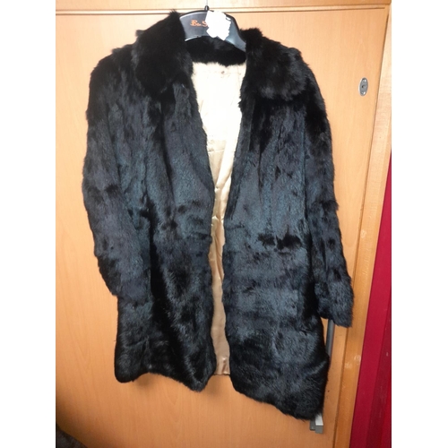 17 - 2 Fur Coats One Brown One Black