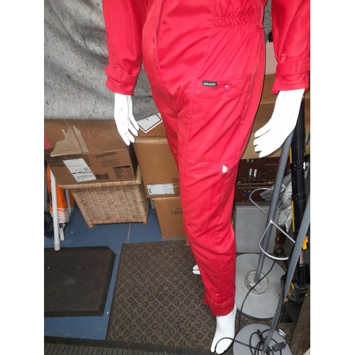 39 - 1980'S Marlboro Ladies Racing Overalls + Mannequin