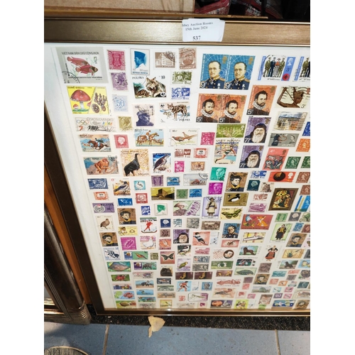 537 - Selection Of Stamps In Frame