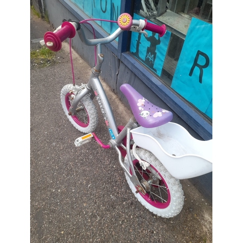 733 - Girls Lulu Push Bike With Basket