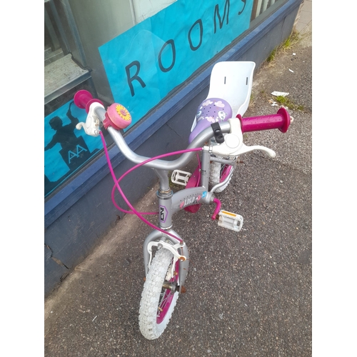 733 - Girls Lulu Push Bike With Basket