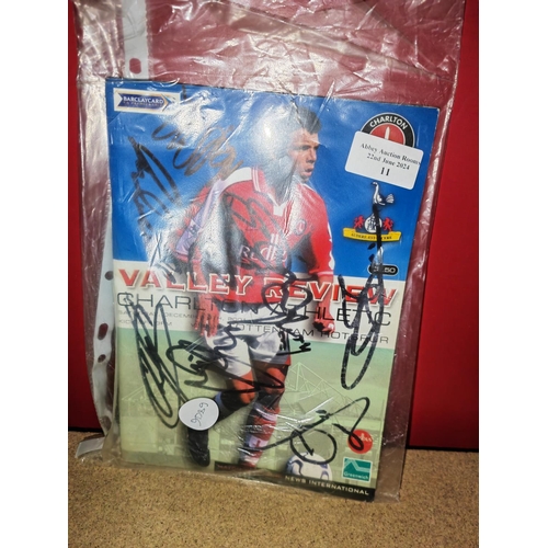 11 - Valley Review Charlton Athletic Football Programme With Signatures