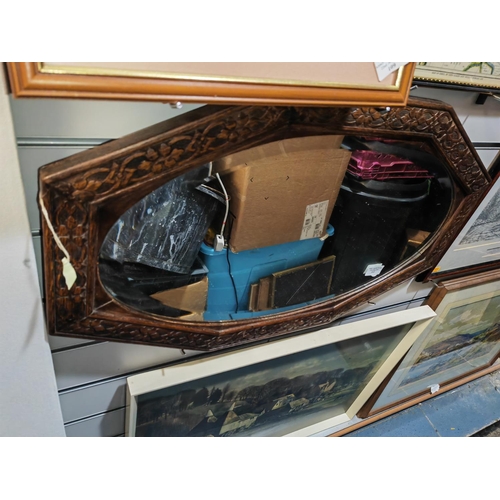 112 - Decorative Wooden Framed Mirror