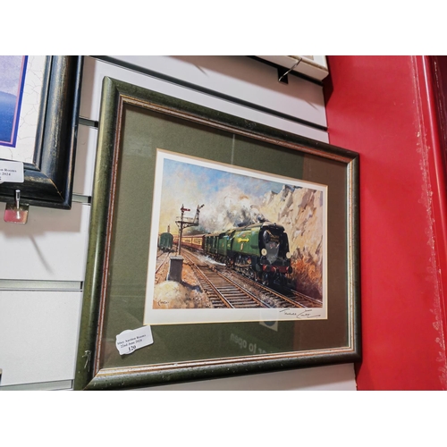 120 - Framed Print Of The Golden Arrow Train Wet Signed By Terence Cuneo Commissioned By The Post Office F... 