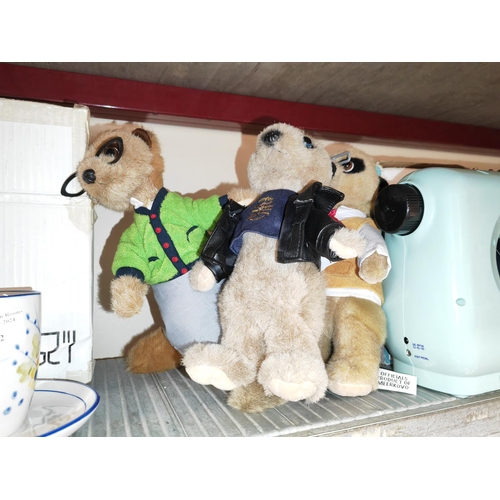 133 - 3 Collectable Meerkat Soft Toys