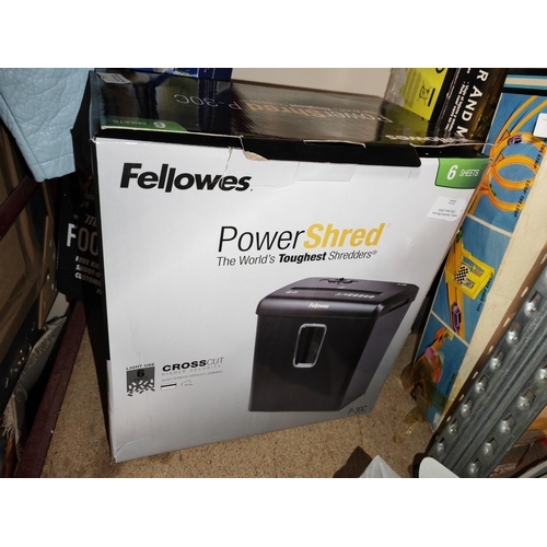 242 - Fellows Power Shred Paper Shredder In Box