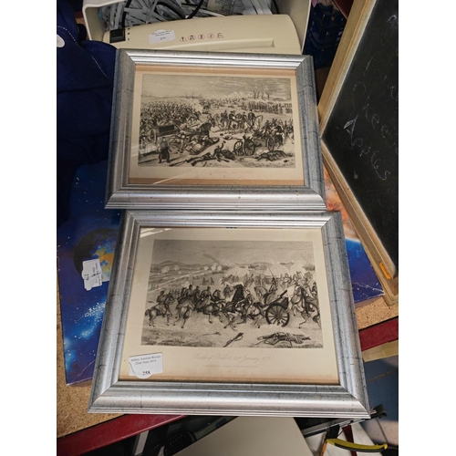 258 - Pair Of Battle Prints Dated 1974