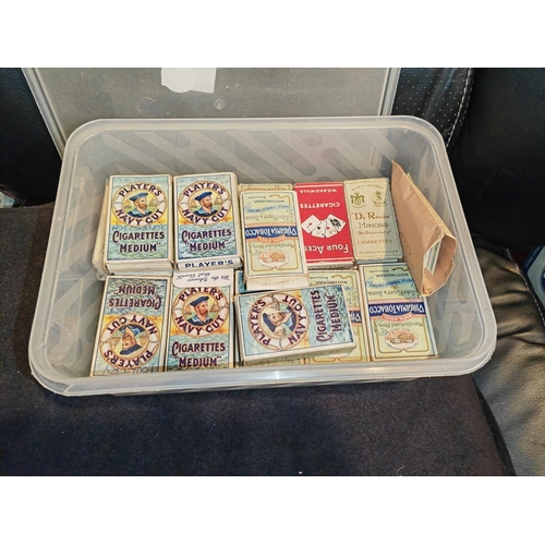 287 - Tub Of Various Sets Of Cigarette In Original Boxes Mostly John Player