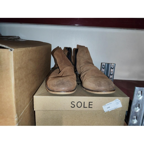 641 - Pair Of Dune Suede Boots Size Eu 42 Used