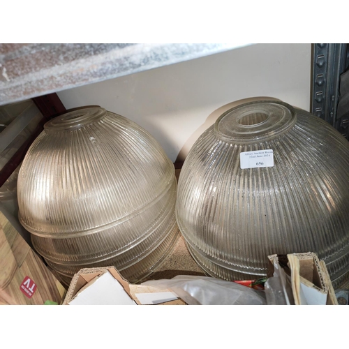 656 - 7 Domed Glass Shades