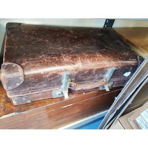 87 - Vintage Brown Suitcase