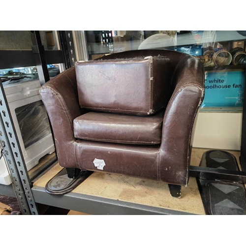 90 - Childs Armchair And Pouffee