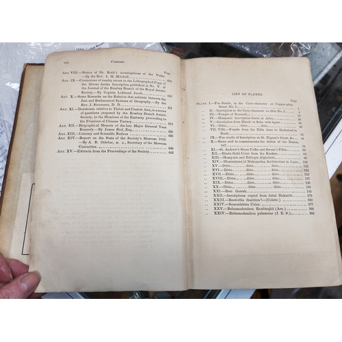 398 - Book Royal Asiatic Society Journal Of Bombay Branch, Vol 2, 1848, 4 Parts, Lots Of Foldout Plates, B... 