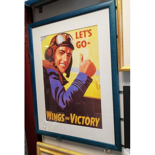 101 - Framed Advertising Print Wings For Victory