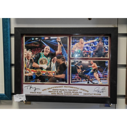106 - Tyson Fury Picture With Printed Signatures