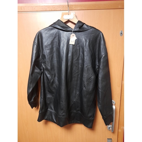 31 - Threadbare Leather Look Hoodie