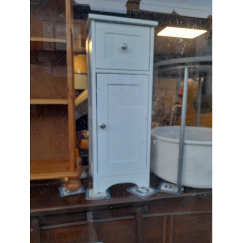 49 - White Slim Bathroom Cabinet