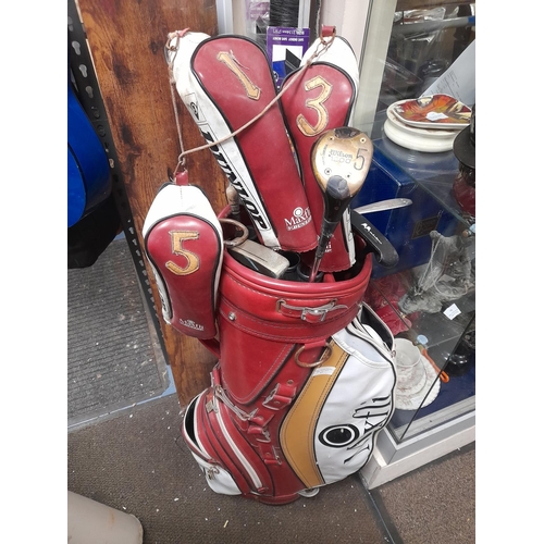 97 - Maxfli Golf Bag With A Set Of Golf Clubs