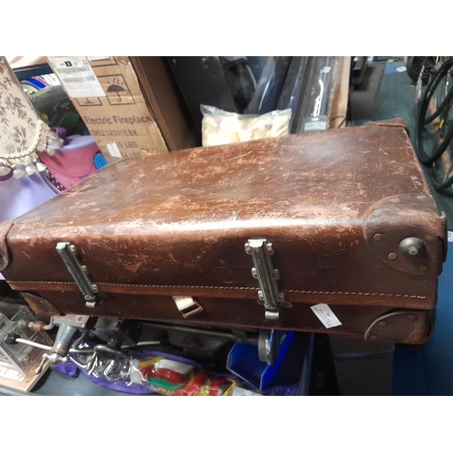 98 - Vintage Brown Suitcase