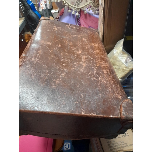 98 - Vintage Brown Suitcase
