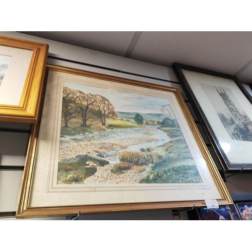 108 - Framed Print Of A Lake